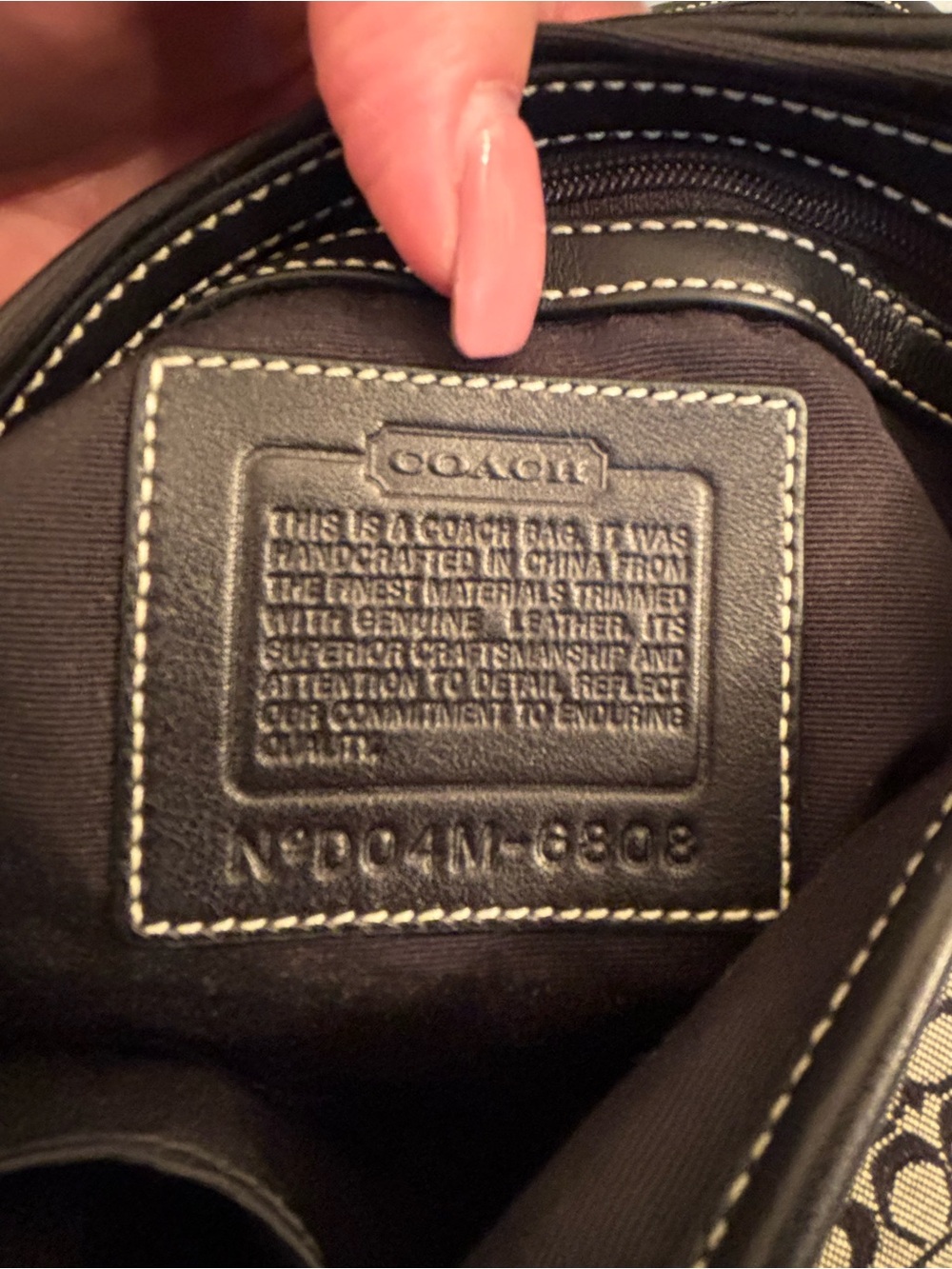 Vintage Coach Black Signature Jacquard Shoulder Bag with Buckle - Picture 8 of 10